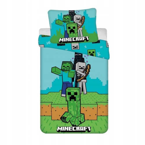 POŚCIEL bawełniana MINECRAFT 140x200 cm ORYGINALNA