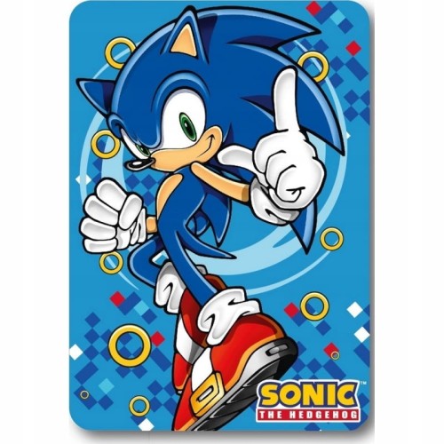 KOC POLAROWY JEŻ SONIC 140X100 KOCYK DZIECIĘCY PLED POLAR