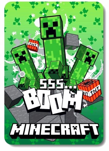 KOC POLAROWY MINECRAFT 140X100 CREEPER KOCYK DZIECIĘCY PLED POLAR