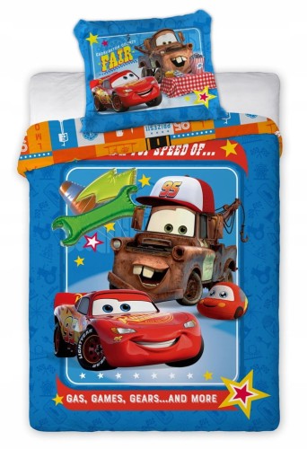 POŚCIEL niemowlęca bawełniana CARS 100x135 cm AUTA
