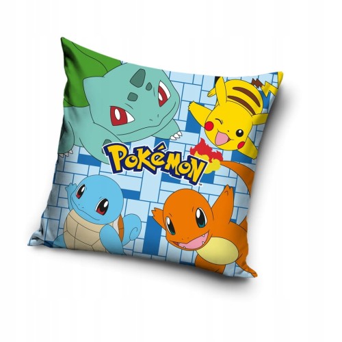 POSZEWKA pluszowa na poduszkę POKEMON Pikachu Charmander Squirtle Bulbasaur