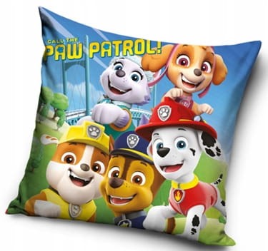 POSZEWKA pluszowa dekoracyjna na poduszkę PSI PATROL 40x40 cm WELWET