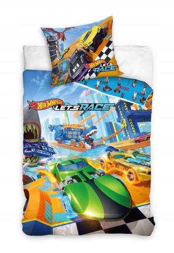 POŚCIEL bawełniana HOT WHEELS 160x200 cm