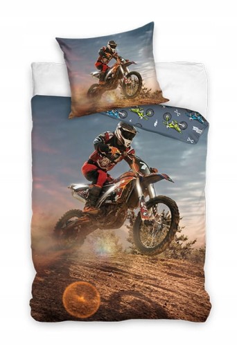 POŚCIEL bawełniana MOTOCROSS 160x200 cm MOTOR