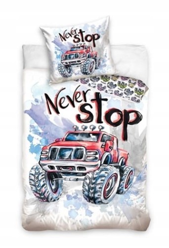 POŚCIEL bawełniana MONSTER TRUCK 140x200 cm