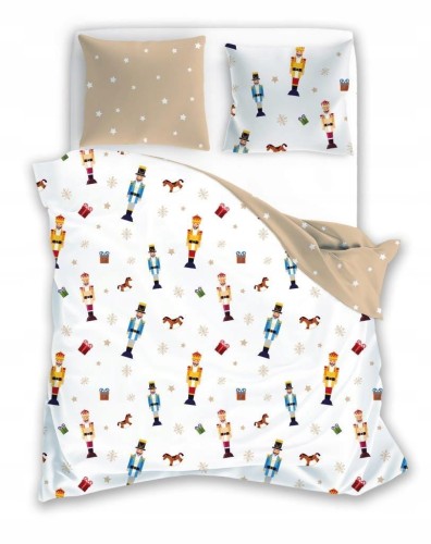 POŚCIEL bawełniana ŚWIĄTECZNA 220x200 + 2x 70x80 komplet 3 częściowy