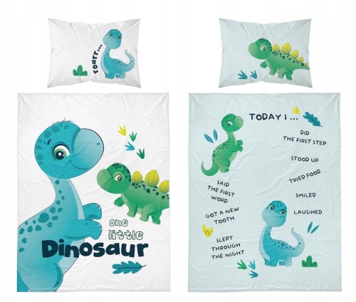 POŚCIEL dziecięca DINOZAUR 100x135 niemowlęca