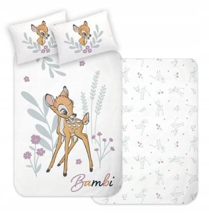 POŚCIEL niemowlęca bawełniana JELONEK BAMBI 100x135 cm