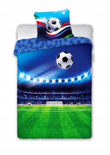 POŚCIEL bawełniana PIŁKA NOŻNA 160x200 cm STADION BOISKO
