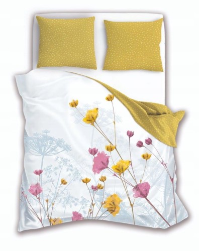 POŚCIEL bawełniana KWIATY 220x200 NATURA 3-część
