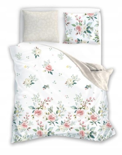 POŚCIEL bawełniana KWIATY 220x200 NATURA 3-część