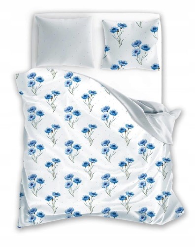 POŚCIEL bawełniana KWIATY CHABRY 220x200 3-część