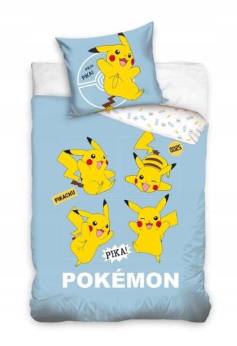 POŚCIEL bawełniana POKEMON 140x200 PIKACHU ORYGINALNA