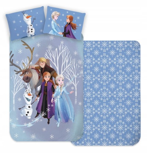 POŚCIEL bawełniana FROZEN 160x200 cm Kraina lodu