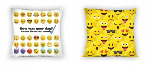 POSZEWKA bawełniana EMOTKI 40x40 cm EMOJI