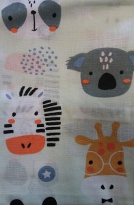 POSZEWKA bawełna MIŚ lew ŻYRAFA zebra 40x40