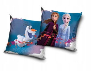 POSZEWKA pluszowa dekoracyjna na poduszkę FROZEN 40x40 WELWET Kraina lodu