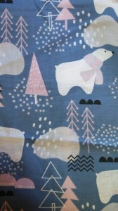 POSZEWKA bawełna NIEDŹWIEDŹ POLARNY miś ZIMA 40x40