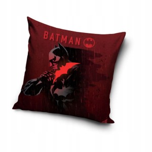 POSZEWKA pluszowa dekoracyjna na poduszkę BATMAN 40x40 cm WELWET