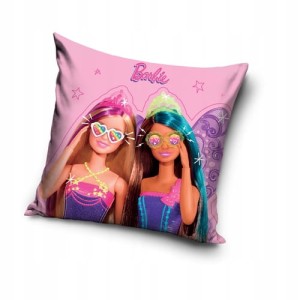 POSZEWKA pluszowa dekoracyjna na poduszkę BARBIE 40x40 cm WELWET