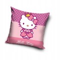 POSZEWKA pluszowa dekoracyjna na poduszkę HELLO KITTY 40x40 cm WELWET