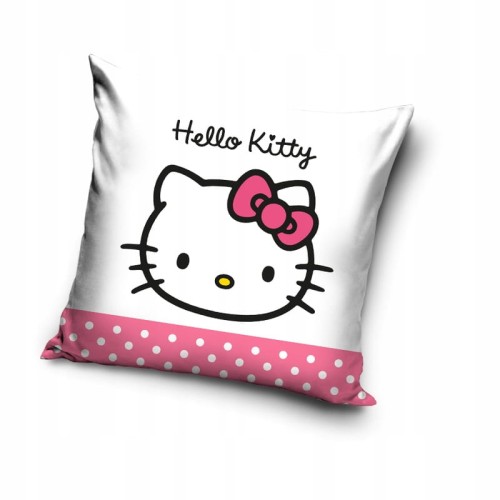 POSZEWKA pluszowa dekoracyjna na poduszkę HELLO KITTY 40x40 cm WELWET