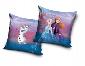 POSZEWKA pluszowa dekoracyjna na poduszkę FROZEN 40x40 WELWET Kraina lodu