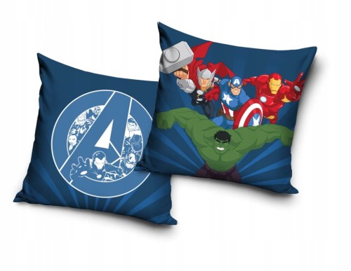 POSZEWKA pluszowa dekoracyjna na poduszkę AVENGERS 40x40 cm MARVEL WELWET