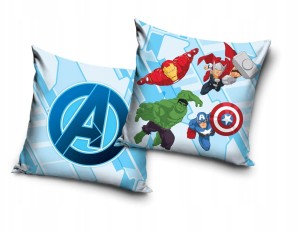 POSZEWKA pluszowa dekoracyjna na poduszkę AVENGERS 40x40 cm MARVEL WELWET