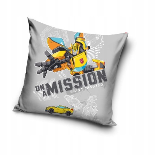 POSZEWKA pluszowa dekoracyjna na poduszkę TRANSFORMERS 40x40 cm WELWET