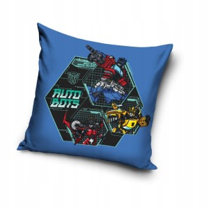 POSZEWKA pluszowa dekoracyjna na poduszkę TRANSFORMERS 40x40 cm WELWET