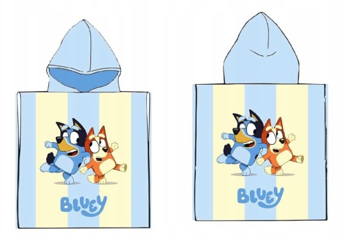 RĘCZNIK PONCHO 50x100 Blue i Bingo BLUEY