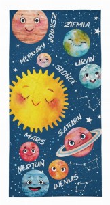 RĘCZNIK bawełniany KOSMOS 70x140 cm PLANETY