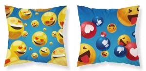 POSZEWKA na poduszkę EMOJI 40x40 cm EMOTKI REAKCJE