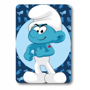 KOC POLAROWY SMERFY 140X100 KOCYK DZIECIĘCY PLED POLAR SMURFS OSIŁEK