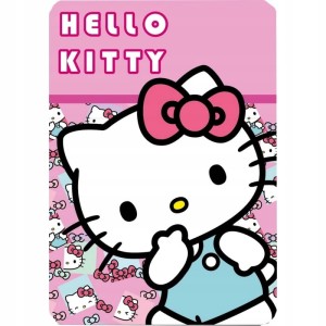 KOC POLAROWY HELLO KITTY 140X100 KOCYK DZIECIĘCY PLED POLAR