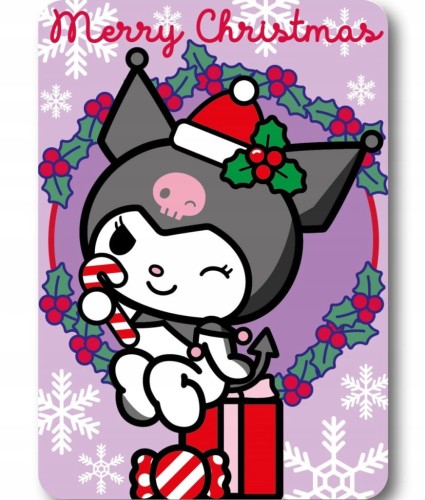 KOC POLAROWY KUROMI HELLO KITTY 140X100 KOCYK DZIECIĘCY PLED POLAR