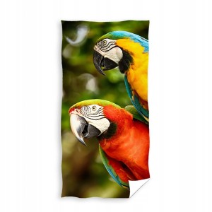 RĘCZNIK bawełniany PAPUGI 70x140 cm PTAKI