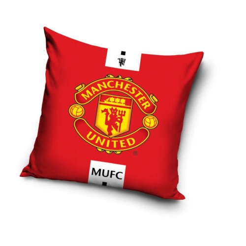 POSZEWKA pluszowa dekoracyjna poduszkę MANCHESTER UNITED 40x40 cm WELWET