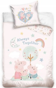 POŚCIEL dziecięca ŚWINKA PEPPA 100x135 niemowlęca