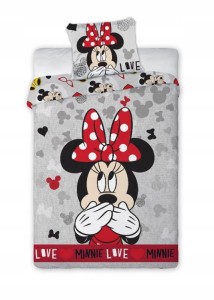 POŚCIEL bawełniana 160x200 MYSZKA MINNIE MICKEY