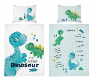 POŚCIEL dziecięca DINOZAUR 100x135 niemowlęca