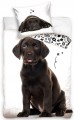 POŚCIEL bawełniana PIES 140x200 cm Labrador retriever