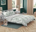 POŚCIEL bawełniana PALMY LIŚCIE 220x200 + 2x 70x80 cm komplet 3 częściowy
