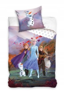 POŚCIEL bawełniana dziecięca FROZEN Kraina Lodu 140x200 cm