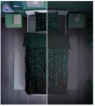 POŚCIEL bawełniana Matrix Nauka Technologia 160x200 cm ŚWIECĄCA